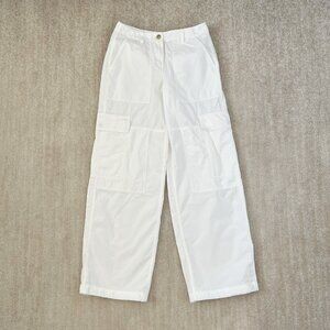 MICHAEL Michael Kors High Rise Wide Leg Cotton Cargo Pants 2